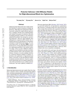 Posterior Inference with Diffusion Models for High-dimensional Black-box Optimization