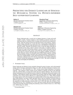 Predicting the Energy Landscape of Stochastic Dynamical System via Physics-informed Self-supervised Learning