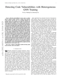 Detecting Code Vulnerabilities with Heterogeneous GNN Training