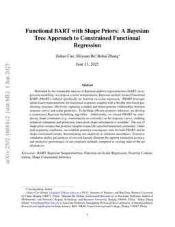 Functional BART with Shape Priors: A Bayesian Tree Approach to Constrained Functional Regression