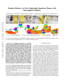 Primitive-Planner: An Ultra Lightweight Quadrotor Planner with Time-optimal Primitives