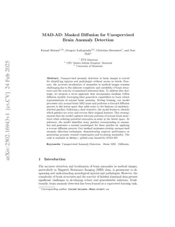 MAD-AD: Masked Diffusion for Unsupervised Brain Anomaly Detection