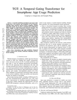 TGT: A Temporal Gating Transformer for Smartphone App Usage Prediction