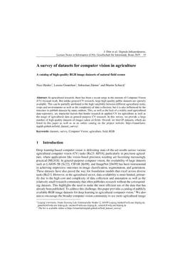 A survey of datasets for computer vision in agriculture