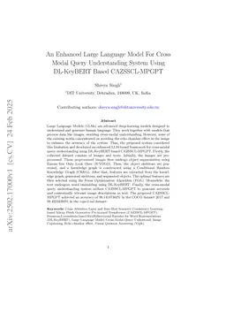 An Enhanced Large Language Model For Cross Modal Query Understanding System Using DL-KeyBERT Based CAZSSCL-MPGPT