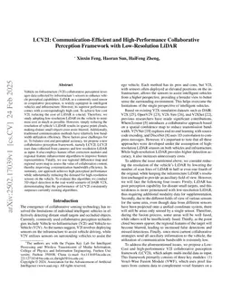 LCV2I: Communication-Efficient and High-Performance Collaborative Perception Framework with Low-Resolution LiDAR