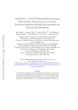 TabulaTime: A Novel Multimodal Deep Learning Framework for Advancing Acute Coronary Syndrome Prediction through Environmental and Clinical Data Integration