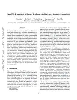 SpecDM: Hyperspectral Dataset Synthesis with Pixel-level Semantic Annotations