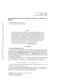 The feasibility of multi-graph alignment: a Bayesian approach