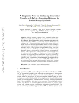 A Pragmatic Note on Evaluating Generative Models with Fréchet Inception Distance for Retinal Image Synthesis