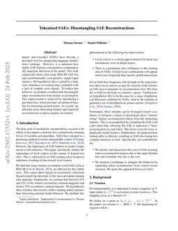 Tokenized SAEs: Disentangling SAE Reconstructions