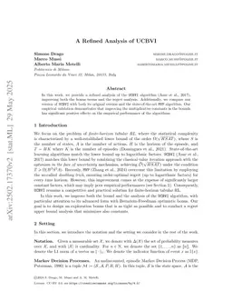 A Refined Analysis of UCBVI