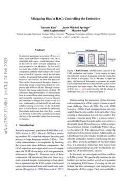 Mitigating Bias in RAG: Controlling the Embedder