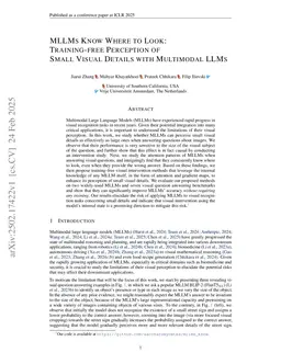 MLLMs Know Where to Look: Training-free Perception of Small Visual Details with Multimodal LLMs