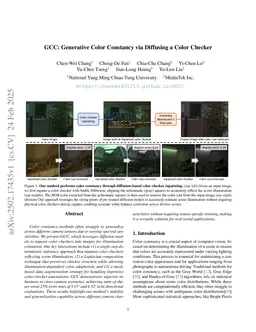 GCC: Generative Color Constancy via Diffusing a Color Checker