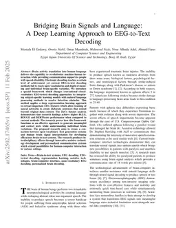 Bridging Brain Signals and Language: A Deep Learning Approach to EEG-to-Text Decoding