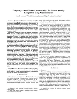 Frequency-Aware Masked Autoencoders for Human Activity Recognition using Accelerometers