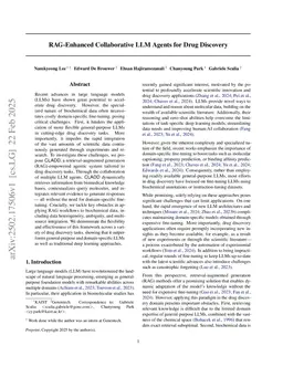 RAG-Enhanced Collaborative LLM Agents for Drug Discovery