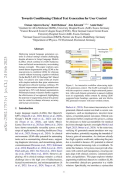 Towards Conditioning Clinical Text Generation for User Control