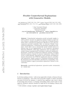 Flexible Counterfactual Explanations with Generative Models