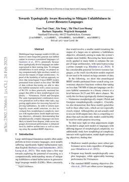 Towards Typologically Aware Rescoring to Mitigate Unfaithfulness in Lower-Resource Languages