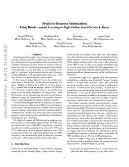 Predictive Response Optimization: Using Reinforcement Learning to Fight Online Social Network Abuse