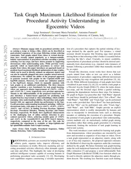 Task Graph Maximum Likelihood Estimation for Procedural Activity Understanding in Egocentric Videos