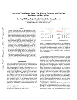 Improving Transformer Based Line Segment Detection with Matched Predicting and Re-ranking