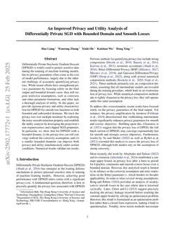 An Improved Privacy and Utility Analysis of Differentially Private SGD with Bounded Domain and Smooth Losses