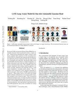 LAM: Large Avatar Model for One-shot Animatable Gaussian Head