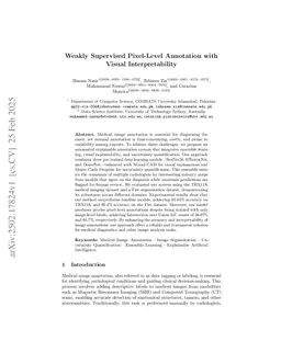 Weakly Supervised Pixel-Level Annotation with Visual Interpretability