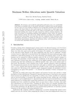 Maximum Welfare Allocations under Quantile Valuations