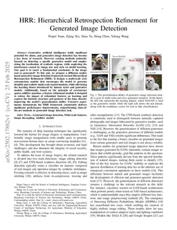 HRR: Hierarchical Retrospection Refinement for Generated Image Detection