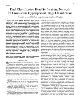 Dual Classification Head Self-training Network for Cross-scene Hyperspectral Image Classification