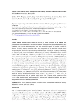 A graph neural network-based multispectral-view learning model for diabetic macular ischemia detection from color fundus photographs