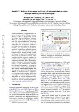 RankCoT: Refining Knowledge for Retrieval-Augmented Generation through Ranking Chain-of-Thoughts