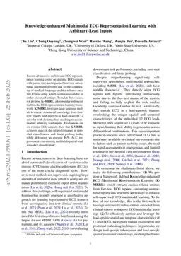 Knowledge-enhanced Multimodal ECG Representation Learning with Arbitrary-Lead Inputs