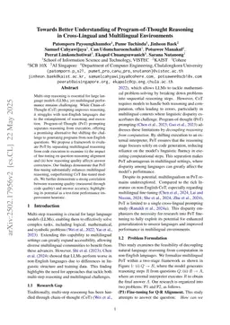 Towards Better Understanding of Program-of-Thought Reasoning in Cross-Lingual and Multilingual Environments