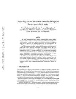 Uncertainty-aware abstention in medical diagnosis based on medical texts