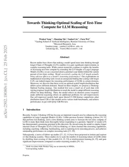 Towards Thinking-Optimal Scaling of Test-Time Compute for LLM Reasoning