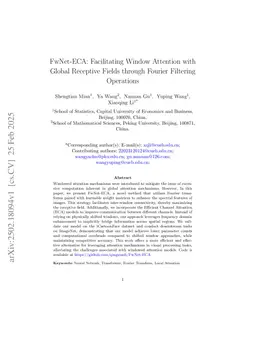 FwNet-ECA: A Classification Model Enhancing Window Attention with Global Receptive Fields via Fourier Filtering Operations