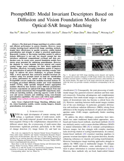 PromptMID: Modal Invariant Descriptors Based on Diffusion and Vision Foundation Models for Optical-SAR Image Matching