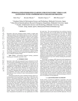 Personalized Federated Learning for Egocentric Video Gaze Estimation with Comprehensive Parameter Frezzing