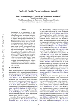 Can LLMs Explain Themselves Counterfactually?