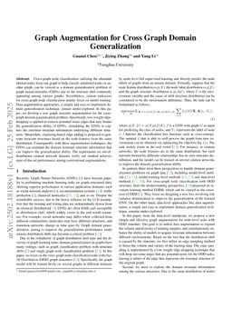 Graph Augmentation for Cross Graph Domain Generalization