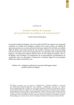 Grandes modelos de lenguaje: de la predicción de palabras a la comprensión?