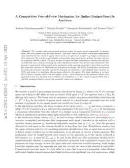 A Competitive Posted-Price Mechanism for Online Budget-Feasible Auctions