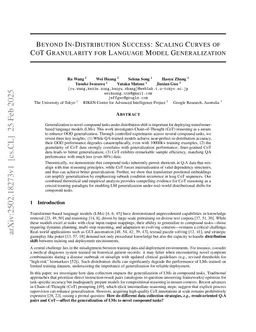 Beyond In-Distribution Success: Scaling Curves of CoT Granularity for Language Model Generalization