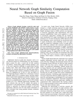 Neural Network Graph Similarity Computation Based on Graph Fusion