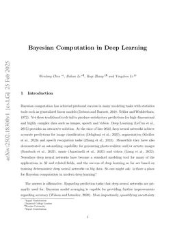 Bayesian Computation in Deep Learning